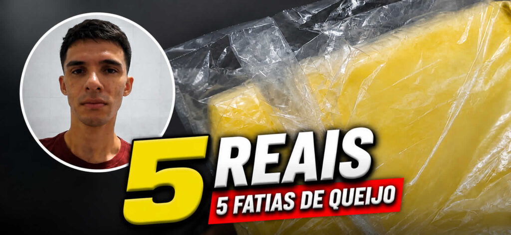 5 reais 5 fatias de queijo