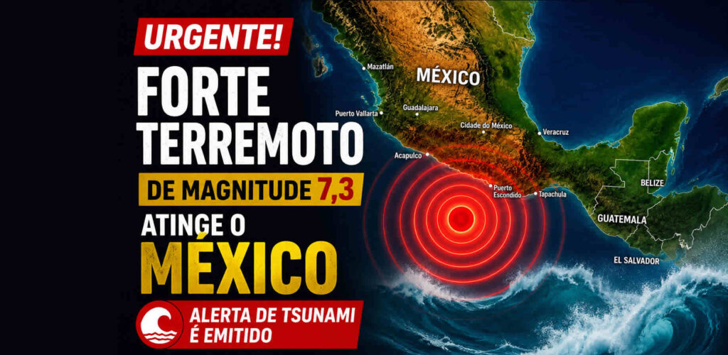 Terremoto de magnitude 7,3 atinge o México e provoca alerta de tsunami